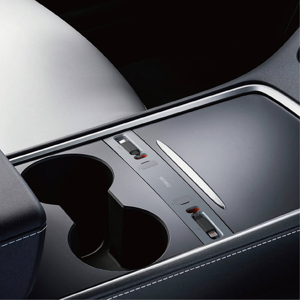 Wiwu Wi-DS001 Tesla Uyumlu Type-C Lightning USB-A Akıllı Araç İçi Şarj İstasyonu 60W Wiwu Wi-DS001 Tesla Uyumlu Type-C Lightning USB-A Akıllı Araç İçi Şarj İstasyonu 60W